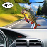 Maxbell Maxbell 4Pcs Generic Fish Car Hanging Ornaments Automotive Accessories Acrylic Signs Style D