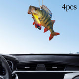 Maxbell Maxbell 4Pcs Generic Fish Car Hanging Ornaments Automotive Accessories Acrylic Signs Style D