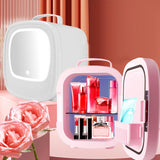 Maxbell Maxbell Skincare Fridge 6L with Led Makeup Mirror Mini Fridge for Food Skincare White Car Home Use
