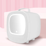 Maxbell Maxbell Skincare Fridge 6L with Led Makeup Mirror Mini Fridge for Food Skincare White Car Home Use