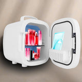 Maxbell Maxbell Skincare Fridge 6L with Led Makeup Mirror Mini Fridge for Food Skincare White Car Home Use