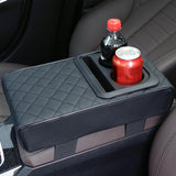 Maxbell Maxbell Center Console Cushion with Cup Holder Phone Holder Middle Console Protector grid