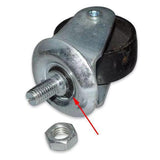Maxbell 2xGeneric Floor Jack Casters Direct Replace 12mm Stem Horizontal Jack Casters