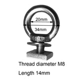Maxbell 2x4x Stainless Steel T Bolt Eye Nut Tie Down Rings T Slot Bolts Anchoring Set