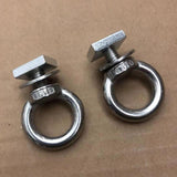 Maxbell 2x4x Stainless Steel T Bolt Eye Nut Tie Down Rings T Slot Bolts Anchoring Set