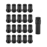 Maxbell Maxbell 20 Pieces M12 Wheel Lug Nuts with Socket Repair Parts Professional Accessory Black M12x1.5