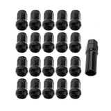 Maxbell Maxbell 20 Pieces M12 Wheel Lug Nuts with Socket Repair Parts Professional Accessory Black M12x1.5