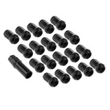 Maxbell Maxbell 20 Pieces M12 Wheel Lug Nuts with Socket Repair Parts Professional Accessory Black M12x1.5