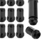 Maxbell Maxbell 20 Pieces M12 Wheel Lug Nuts with Socket Repair Parts Professional Accessory Black M12x1.5