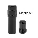 Maxbell Maxbell 20 Pieces M12 Wheel Lug Nuts with Socket Repair Parts Professional Accessory Black M12x1.5