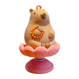 Maxbell Maxbell Shaking Capybara Car Dashboard Ornament Animal Decor Toy Swinging Decoration 4x6cm sitting in lotus