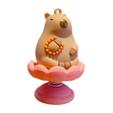 Maxbell Maxbell Shaking Capybara Car Dashboard Ornament Animal Decor Toy Swinging Decoration 4x6cm sitting in lotus