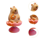 Maxbell Maxbell Shaking Capybara Car Dashboard Ornament Animal Decor Toy Swinging Decoration 4x6cm sitting in lotus