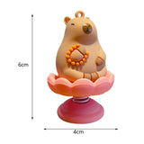 Maxbell Maxbell Shaking Capybara Car Dashboard Ornament Animal Decor Toy Swinging Decoration 4x6cm sitting in lotus