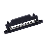 Maxbell Maxbell Power Distribution Block with Cover 12V Battery Busbar for Car RV Truck 1 piece black