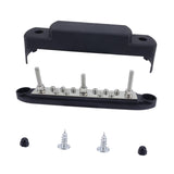 Maxbell Maxbell Power Distribution Block with Cover 12V Battery Busbar for Car RV Truck 1 piece black