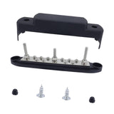 Maxbell Maxbell Power Distribution Block with Cover 12V Battery Busbar for Car RV Truck 1 piece black