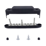 Maxbell Maxbell Power Distribution Block with Cover 12V Battery Busbar for Car RV Truck 1 piece black