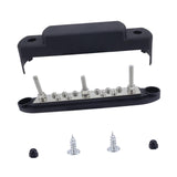 Maxbell Maxbell Power Distribution Block with Cover 12V Battery Busbar for Car RV Truck 1 piece black