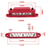 Maxbell Maxbell Power Distribution Block with Cover 12V Battery Busbar for Car RV Truck 1 piece black