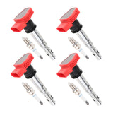 Maxbell 4x Ignition Coil Spark Plug Set 06E905115C. Sturdy Replacement for Audi