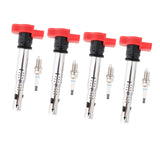 Maxbell 4x Ignition Coil Spark Plug Set 06E905115C. Sturdy Replacement for Audi