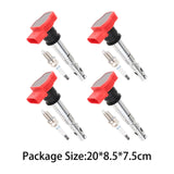 Maxbell 4x Ignition Coil Spark Plug Set 06E905115C. Sturdy Replacement for Audi