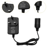 Maxbell Power Converter Adapter AC 220V to DC12V 2A Black Car Cigarette Lighter Port