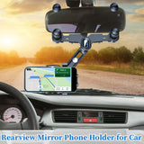 Maxbell 2xCar Rearview Mirror Phone Holder Stable Wear Resistant Universal Phone Mount