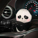 Maxbell Wiper Shift Handle Cartoon Panda Plush Doll Lightweight Multipurpose 6x4inch