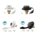 Maxbell RV City Water Connection Inlet Kit 1/2 inch Male Sturdy Brass Pipe Threads