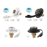 Maxbell RV City Water Connection Inlet Kit 1/2 inch Male Sturdy Brass Pipe Threads