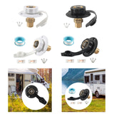 Maxbell RV City Water Connection Inlet Kit 1/2 inch Male Sturdy Brass Pipe Threads