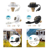 Maxbell RV City Water Connection Inlet Kit 1/2 inch Male Sturdy Brass Pipe Threads