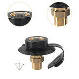 Maxbell RV City Water Connection Inlet Kit 1/2 inch Male Sturdy Brass Pipe Threads