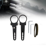 Maxbell 2 Pieces 1.75inch Light Bar Mounting Brackets Kit Adjustable for Truck SUV