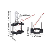 Maxbell 2 Pieces Generic Motorcycle Light Bracket Clamps Car Bull Bar Holder Clamp