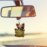 Maxbell Puppy Ornaments Crafts Rear Mirror Accessories for Van Window Women