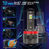 Maxbell 2Pcs LED Bulb Lighting 3543LM Bulb Easy Installation Repair Parts