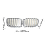 Maxbell 2x Front Radiator Hood Sport Grills Kidney Grille for BMW x5 E53 04-06