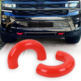 Maxbell 2x2 Pieces Tow Hooks Covers Silicone Covers for Ford F150 2004-2024 Red