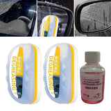 2 Pieces Generic Oil Film Cleaning Brush Accessory Reusable Oil Film Remover with Refilled Liquid