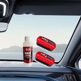 Generic Oil Film Cleaning Brush for Car Improves Visibility Oil Film Remover 2 Brush 1 Liquid