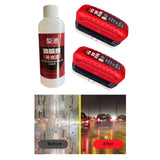 Generic Oil Film Cleaning Brush for Car Improves Visibility Oil Film Remover 2 Brush 1 Liquid