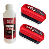 Generic Oil Film Cleaning Brush for Car Improves Visibility Oil Film Remover 2 Brush 1 Liquid