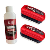 Generic Oil Film Cleaning Brush for Car Improves Visibility Oil Film Remover 2 Brush 1 Liquid