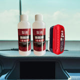 Generic Oil Film Cleaning Brush for Car Improves Visibility Oil Film Remover 1 Brush 2 Liquid