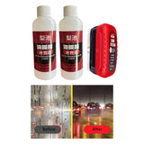 Generic Oil Film Cleaning Brush for Car Improves Visibility Oil Film Remover 1 Brush 2 Liquid