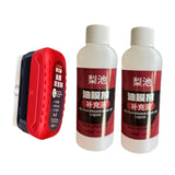 Generic Oil Film Cleaning Brush for Car Improves Visibility Oil Film Remover 1 Brush 2 Liquid