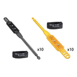10x Generic Tire Chains for Car Rubber for Winter Driving Trucks Pickup Yellow